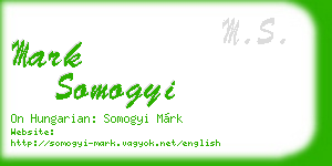 mark somogyi business card